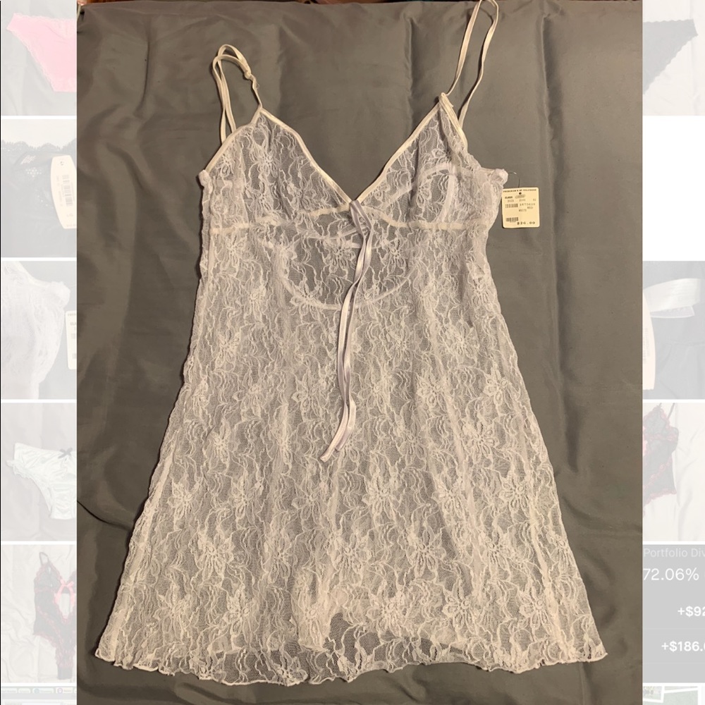 Fredrick’s of Hollywood lace gown